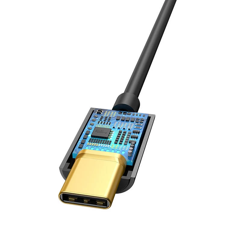 Káblový adaptér Baseus CATL54-01 Type-C na 3,5 mm, čierny