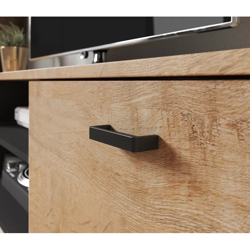 Cama Meble SOHO 140 TV stolík, dub Lefkas/čierna