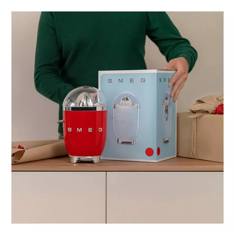Elektrický lis na citrusy Smeg CJF11RDEU 70 W červený nehrdzavejúca oceľ