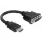 Kábel HDMI-DVI M/F DeLOCK 0.2m