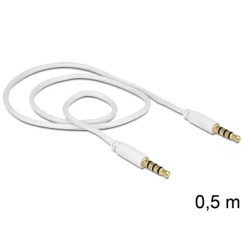 Audio kábel 3,5 mm DeLOCK 83439 0,5 m biely