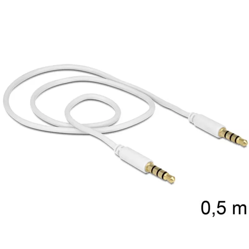 Audio kábel 3,5 mm DeLOCK 83439 0,5 m biely