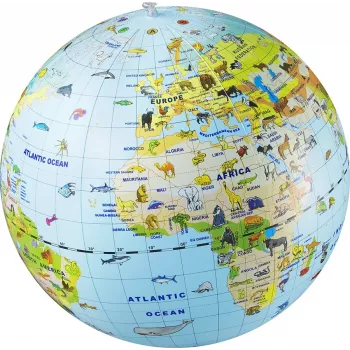 Caly Animal Globe Maxi glóbus 50 cm, viacfarebný