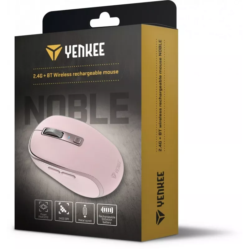 Bezdrôtová myš YENKEE YMS 2085PK NOBLE Dual WiFi Bluetooth