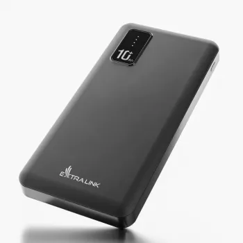 Powerbanka Extralink EPB-098B 10000 mAh, LiPo, 2× USB-A + 1× USB-C, čierna