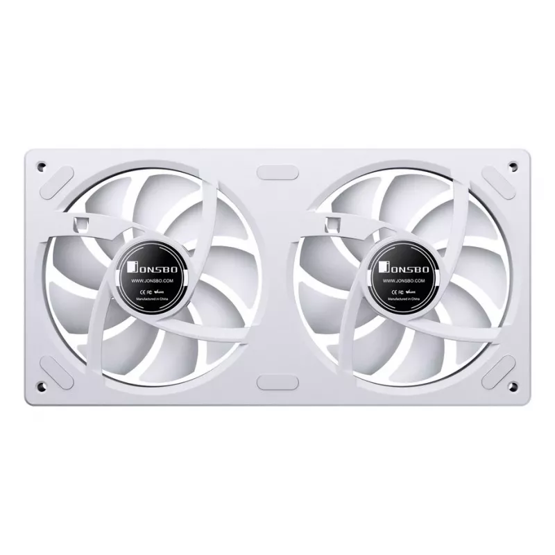 240 mm ARGB Infinity Mirror ventilátor Jonsbo ZA-240 biely, dva 120 mm ventilátory, podpora PWM