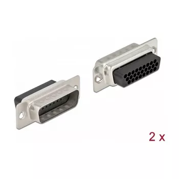 Konektor káblov DeLOCK 66713 D-Sub HD 26 pin čierny strieborný