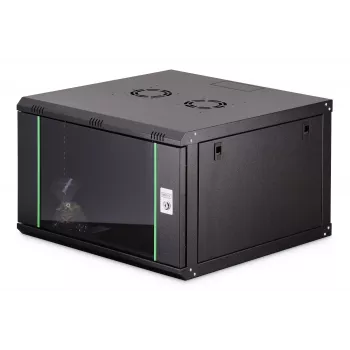 Nástenný 19-palcový rack DIGITUS Dynamic-N DN-37103 — 7U, 600x600 mm, IP20, nezmontovaný, čierny