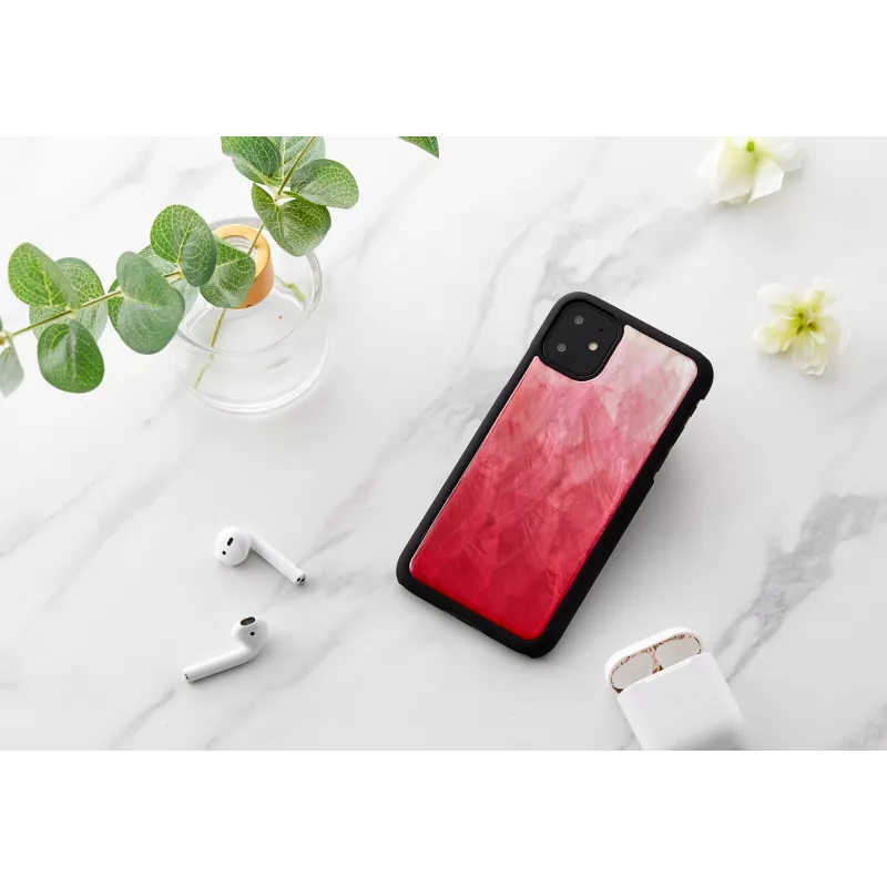 Puzdro na smartfón iKins pre iPhone 11 — Pink Lake s čiernymi akcentmi