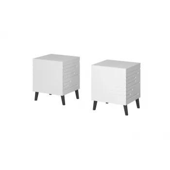 Nočný stolík cama meble NOVA s 1 zásuvkou 44×40×52 cm, biela matná