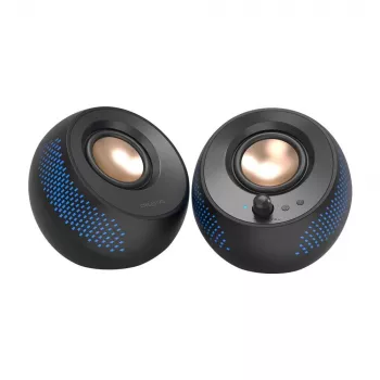 CREATIVE Pebble X 2.0 USB-C počítačové reproduktory s nastaviteľným RGB osvetlením, Bluetooth 5.3, USB-Audio, až do 15 W RMS výkonu pre PC a Mac