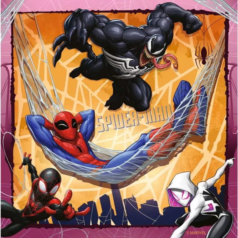 Puzzle 3x49 dielov Spiderman