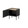 Nočný stolík Cama ONDA 50x40x54 cm čierny MDF/drevotrieska sada 2 ks