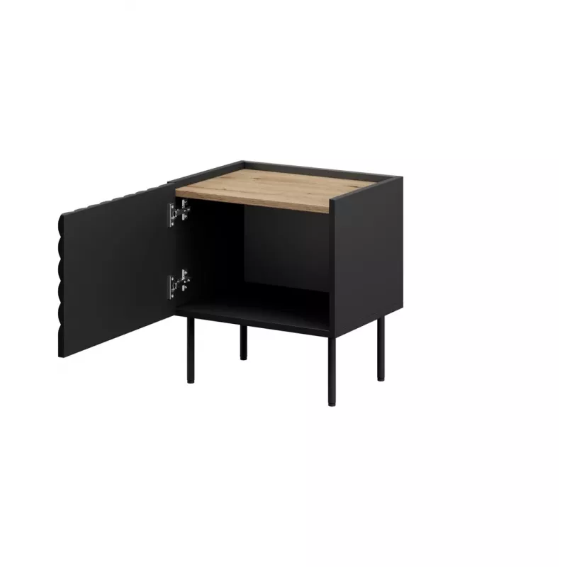 Nočný stolík Cama ONDA 50x40x54 cm čierny MDF/drevotrieska sada 2 ks