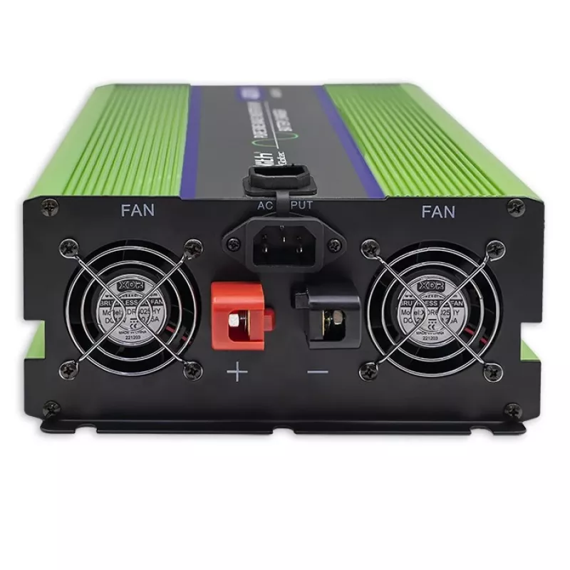 Qoltec Monolith menič napätia | nabíjanie batérie | UPS | 2000W | 4000W | 12V na 230V | čistá sínusovka | LCD čierno-zelený