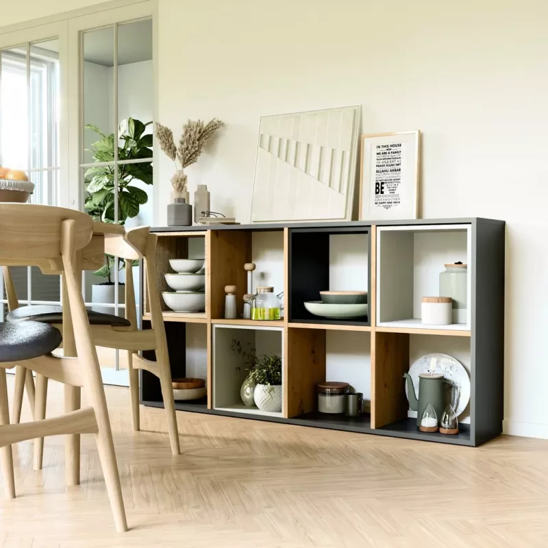 Topeshop MALAX 2X4 ANT/ART obývacia knižnica