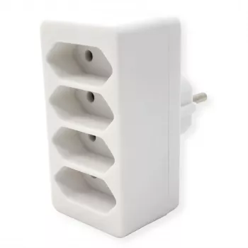 Zásuvkový blok Bachmann 921.273 – 4× euro zásuvky, biele PVC