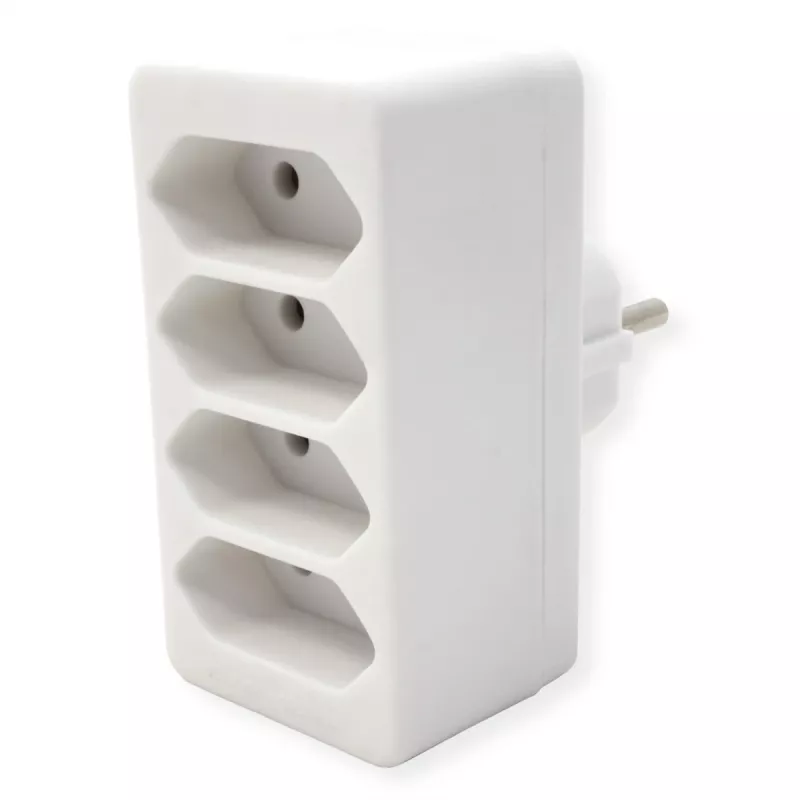 Zásuvkový blok Bachmann 921.273 – 4× euro zásuvky, biele PVC