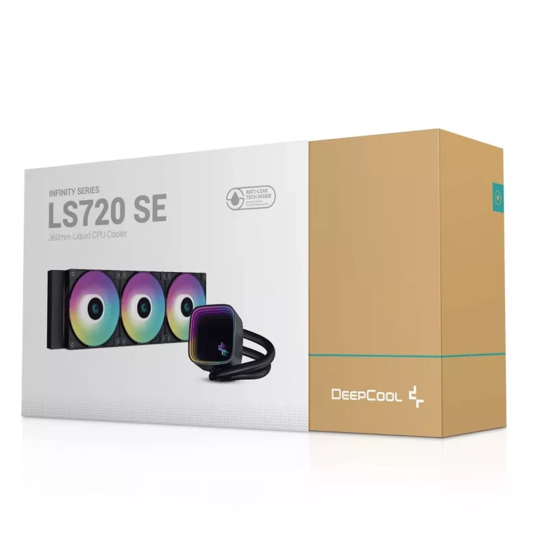 DeepCool LS720 SE procesorový all-in-one kvapalinový chladič 12 cm, čierny, 1 ks