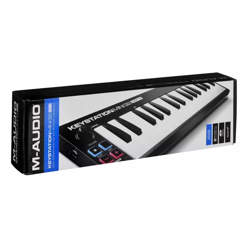 M-AUDIO Keystation Mini 32 MK3 MIDI klávesnica 32 klávesov USB čierna, biela