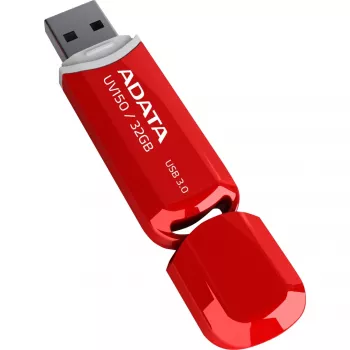 USB flash disk ADATA DashDrive UV150 32 GB, USB Type-A 3.2 Gen 1, červený, s krytkou