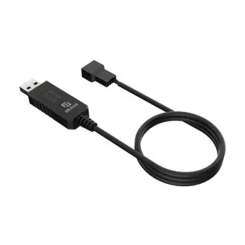 Kábel DC napäťového meniča Akasa AK-CBFA10-60BK z USB na 3-pin & 4-pin PC ventilátor, 60 cm