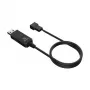 Kábel DC napäťového meniča Akasa AK-CBFA10-60BK z USB na 3-pin & 4-pin PC ventilátor, 60 cm