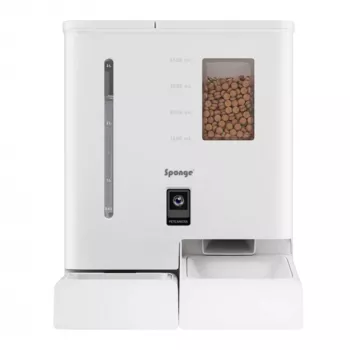Automatický dávkovač krmiva Sponge SPONGE Pet Feeder Smart DUAL — inteligentný dávkovač krmiva s dvojitou miskou pre domáce zvieratá