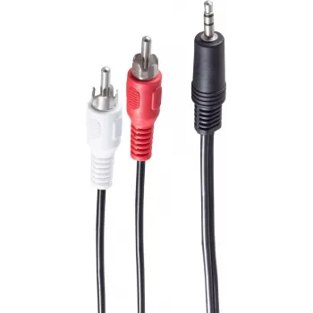 Audio kábel ShiverPeaks BS30832-10 10 m 3,5 mm 2 x RCA čierny