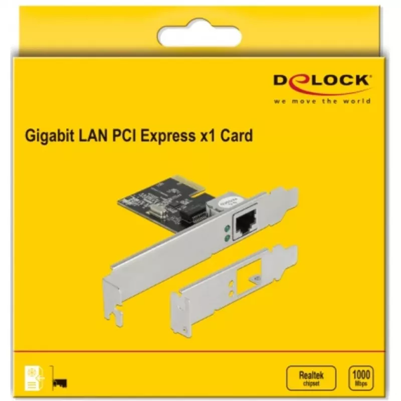 PCI Express x1 karta DeLOCK RTL8111 1 x RJ45 Gigabit LAN