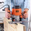 Router/Trimmer Black & Decker KW1200EKA-QS — kompaktná horná fréza s nastaviteľnou hĺbkou, ergonomický dizajn