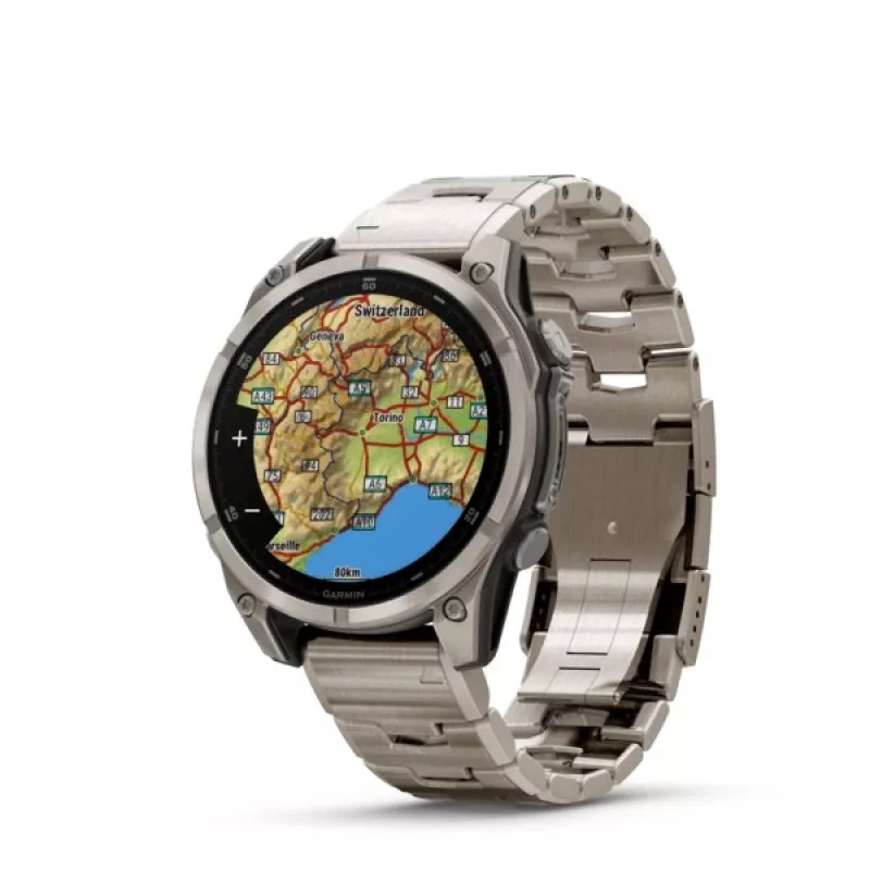 Smartwatch GARMIN Fenix 8 47 mm, 1.4 inch (3,56 cm) AMOLED 454×454, titán, Wi‑Fi, GPS