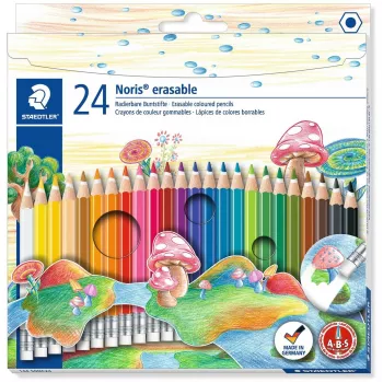 Vymazateľné farebné ceruzky Staedtler Noris 144 50 Multicolour 24 kusov