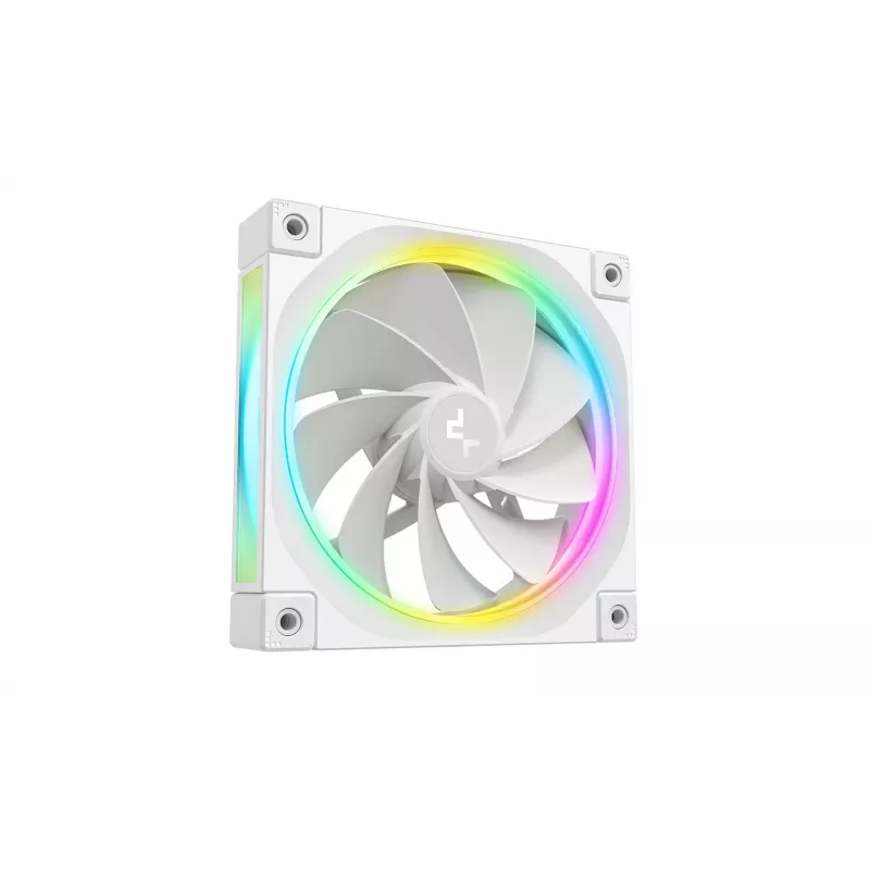 DeepCool FL12R WH 3-in-1 Reverse 120 mm ventilátory do skrinky, 3 ks, 500-2150 ot./min, 93,45 m³/h, ložisko s dynamikou kvapaliny, 4-pinový PWM, 33,9 dB, biele