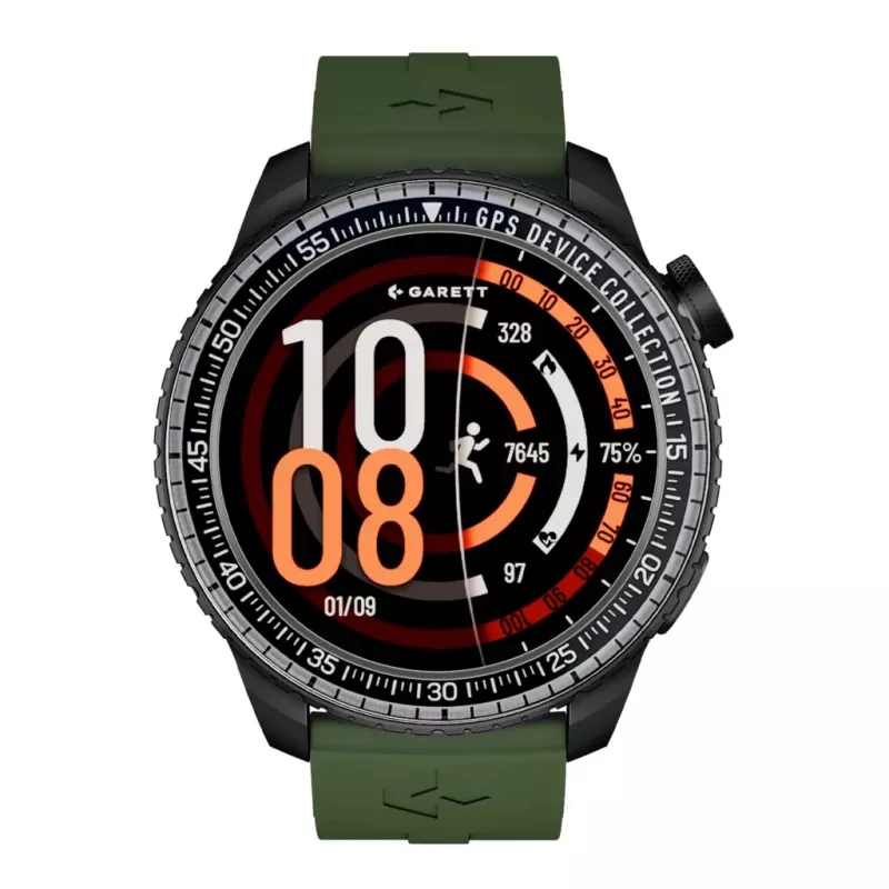 Smartwatch Garett Compass GPS čierny — Garett Compass GPS Smartwatch, čierny