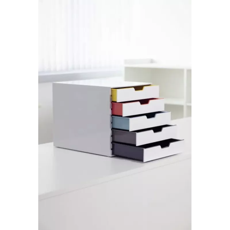 Durable VARICOLOR Mix 5 krabica na dokumenty plastová viacfarebná biela 762527