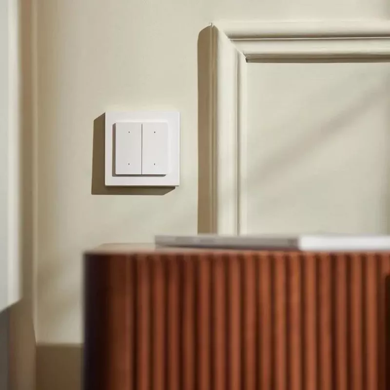AQARA svetelný vypínač H2 EU (4 tlačidlá, 2 kanály) (WS-K08D) – Zigbee a Thread nástenný vypínač s 2 relé