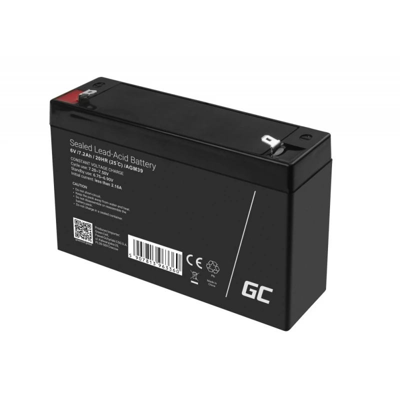 Green Cell AGM39 priemyselná batéria 7200 mAh 6 V