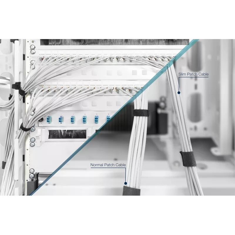 DIGITUS CAT 6A U/UTP tenký patch kábel RJ-45 Cat6a 2m sivý