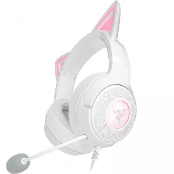 Headset Razer Kraken Kitty V2 Wired USB Type-A biela — circumaurálny, hlavový most, 20–20000 Hz, 2 m kábel