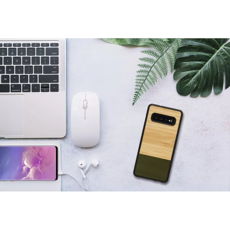 Puzdro na smartphone man and wood pre Galaxy S10 — Bamboo Forest čierna