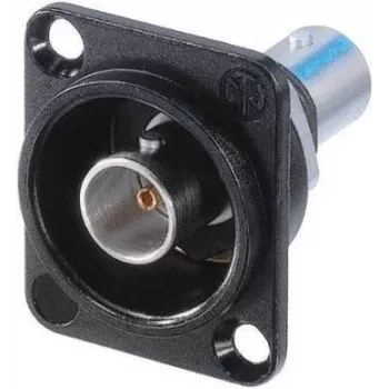 Neutrik NBB75DFIB-P - BNC - čierna - nehrdzavejúca oceľ - mosadz - polyoxymetylén (POM) - polytetrafluóretylén (PTFE) - zinok - mosadz - 1,5 V - 3 mO (NBB75DFIB-P)