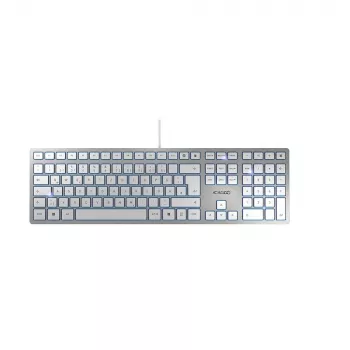 Klávesnica CHERRY KC 6000 slim univerzálna USB QWERTZ nemecká strieborná