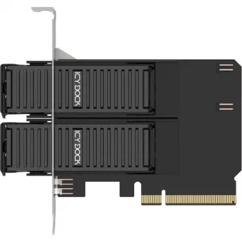 PCIe adaptérová karta icybox MB312M4P-B — 2× M.2 NVMe na PCIe 4.0 x8 (bifurkácia)