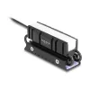 Chladič DELOCK 18460 pre M.2 SSD 2280 — hliník/meď, RGB 5V, čierny