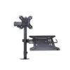 Stolový držiak ART L-24 pre LED/LCD monitor 13-32" + notebook 10-15,6", VESA 75x75/100x100, čierny