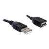 USB 2.0 predlžovací kábel DeLOCK 82457 0,15 m čierny