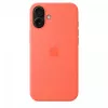iPhone 16 Plus silikónové puzdro s MagSafe - Mandarine