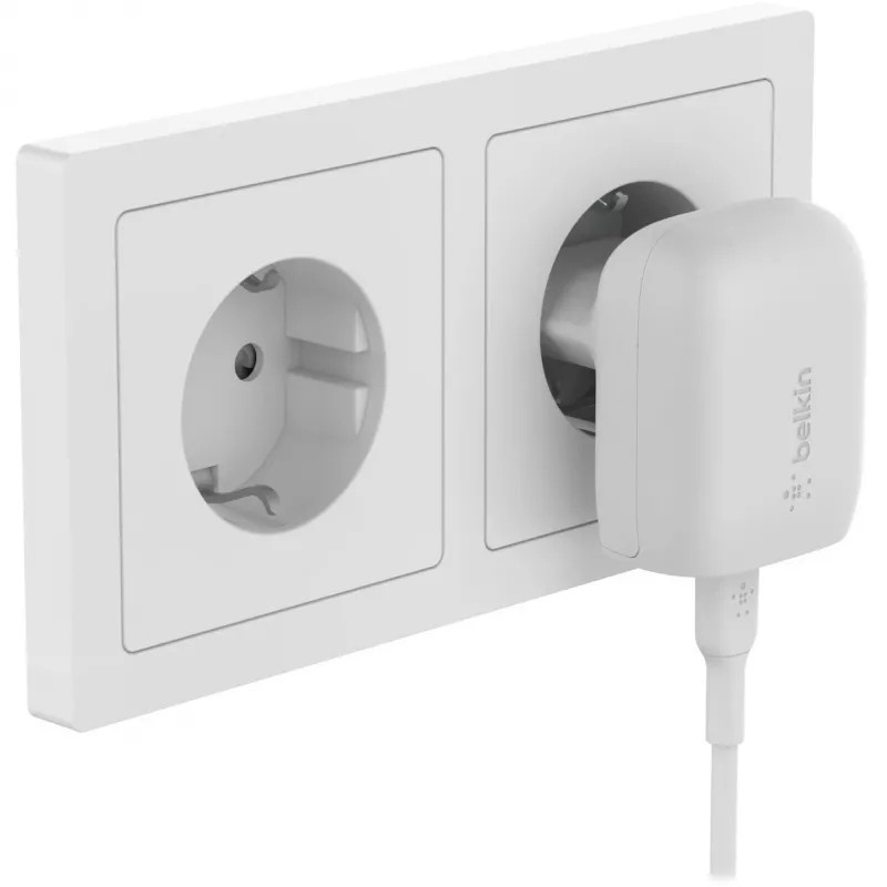 Nabíjačka do interiéru Belkin WCA006vf1MWH-B5 rýchlonabíjačka USB Type-C 1m biela