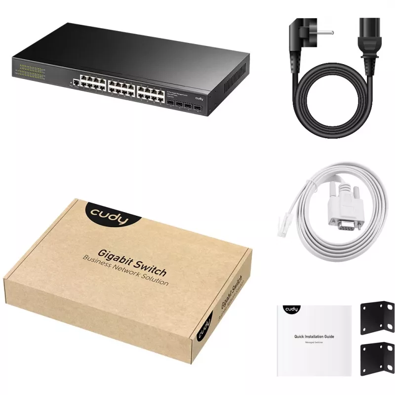 Managed switch Cudy GS2024S2 L2/L3 Gigabit Ethernet 24 portov 1U